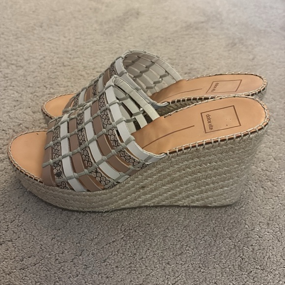 Dolce Vita Strappy Tan Espadrille Wedges - Picture 4 of 10